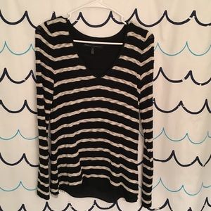 WHBM xs layered sweater, split back, lace underlay